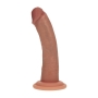 VIBRADOR REALÍSTICO DUAL DENSITY SILICONE CURVED 6 /15.5 CM TAN REALROCK