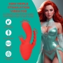LOVELINE MINI TRIPLE STIMULATION VIBRATOR SCARLET KISS