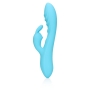 LOVELINE RIBBED ULTRA SOFT SILICONE RABBIT VIBRATOR GLACIAL BLUE