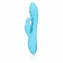 VIBRATEUR RIBBED ULTRA SOFT SILICONE RABBIT GLACIAL BLUE LOVELINE