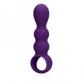PLUG ANAL CON VIBRACIÓN EN FORMA DE LÁGRIMA CLEAR PURPLE LOVELINE