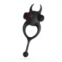 CRUSHIOUS DAEMON COCKRING WITH RECHARGEABLE VIBRATING BULLET BLACK
