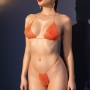 CHILIROSE CR-4898 ORANGE RHINESTONE BIKINI