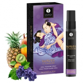 SPRAY POUR SEXE ORAL AU ARÔME DE FRUITS EXOTIQUES WAVES OF PLEASURE 20 ML SHUNGA
