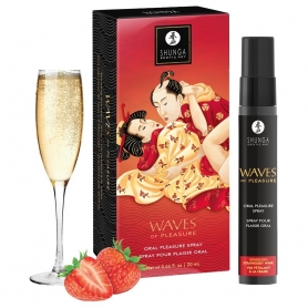 SHUNGA WAVES OF PLEASURE ORAL SEX SPRAY CHAMPAGNE/STRAWBERRY 20 ML 