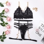 CONJUNTO DE 3 PIEZAS LACE CUT-OUT NEGRO DE NAMOUR