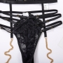 ENSEMBLE 3 PIÈCES NOIR LACE CUT-OUT DE NAMOUR