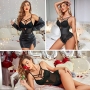 DE NAMOUR OPEN CROTCH LACE TEDDY 