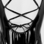WETLOOK DEEP-V TEDDY BLACK