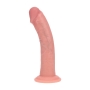 DUAL DENSITY SILICONE CURVED REALISTIC DILDO WITH SUCTION CUP - 8 / 20,5 CM - FLESH