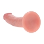 DUAL DENSITY SILICONE CURVED REALISTIC DILDO WITH SUCTION CUP - 8 / 20,5 CM - FLESH