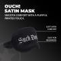 MASQUE DE NUIT SUCK DON'T BITE PRINTED SATIN NOIRE OUCH!