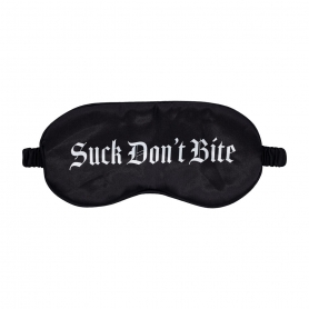 MASQUE DE NUIT SUCK DON'T BITE PRINTED SATIN NOIRE OUCH!