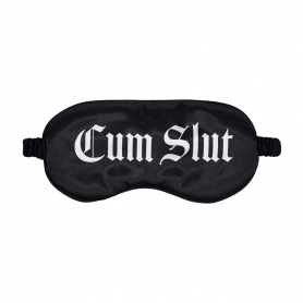 MASQUE DE NUIT CUM SLUT PRINTED SATIN NOIR OUCH!