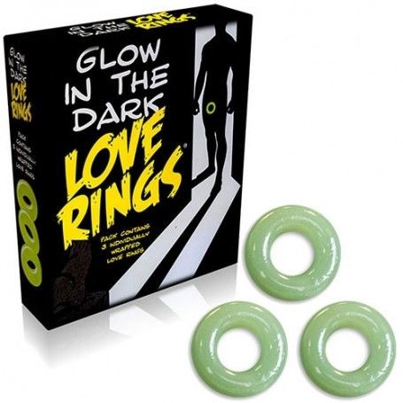 Image: GLOW IN THE DARK LOVE RINGS 3 PACK on Prazer24 Sex Shop Online