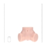 BODYFORMS - BREE KNOX - DUAL ENTRY VIBRATING MASTURBATOR - 4,2 KG / 9.3 LBS - FLESH