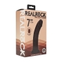 DUAL DENSITY SILICONE CURVED REALISTIC DILDO WITH SUCTION CUP - 7 / 18,5 CM - BLACK
