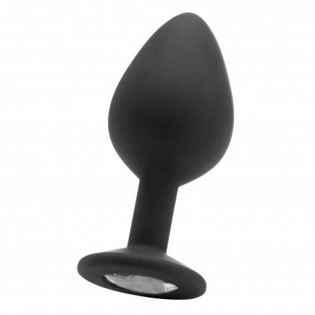 PLUG ANAL DIAMOND BUTT PLUG GRANDE NEGRO