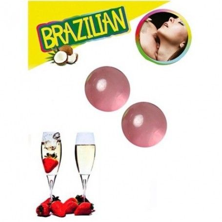 Image: BOLAS LUBRICANTES BESABLES BRAZILIAN BALLS SABOR A FRESA CAVA 2 x 4GR on Prazer24 Sex Shop Online