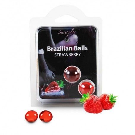 Image: BOLAS LUBRICANTES BESABLES BRAZILIAN BALLS SABOR A FRESA 2 x 4GR on Prazer24 Sex Shop Online