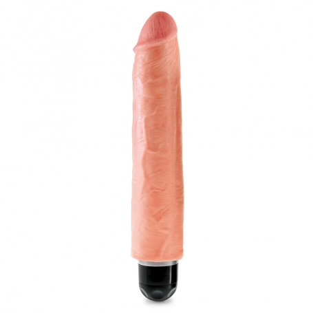 KING COCK VIBRATING STIFFY 10” REALISTIC VIBRATOR WHITE