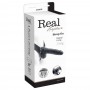 STRAP-ON HUECO CON TESTICULOS REAL RAPTURE AIR FEELING 8" NEGRO