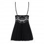 OBSESSIVE 810-BAB BABYDOLL AND THONG BLACK
