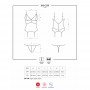 OBSESSIVE 810-COR CORSET AND THONG WHITE