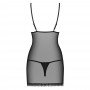 Image: OBSESSIVE 820-CHE CHEMISE AND THONG BLACK on Prazer24 Sex Shop Online