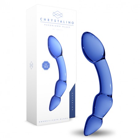 Image: CHRYSTALINO SUPERIOR GLASS DILDO BLUE on Prazer24 Sex Shop Online