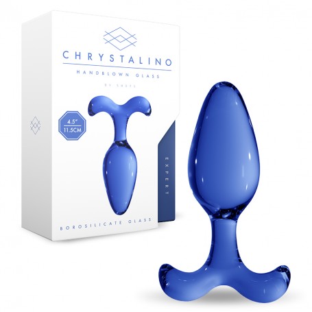 Image: CHRYSTALINO EXPERT GLASS PLUG BLUE on Prazer24 Sex Shop Online