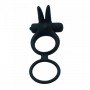 TIMELESS DUAL RING VIBRATING COCK AND SCROTUM RING BLACK
