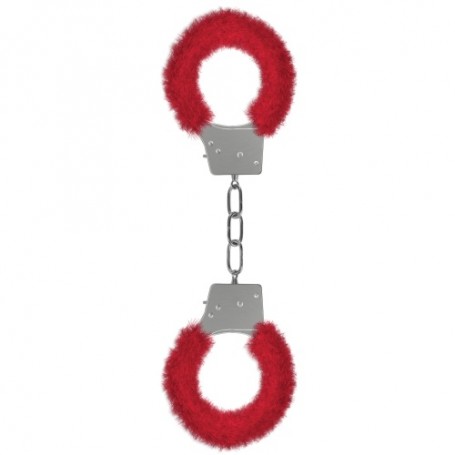 ALGEMAS COM PELUCHE BEGINNER'S FURRY HANDCUFFS VERMELHAS