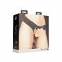 OUCH! REALISTIC LEATHER STRAP-ON 6 INCHES WHITE