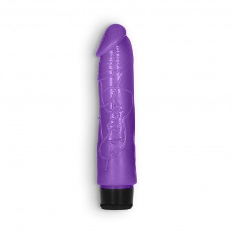 GC 8" THICK REALISTIC DILDO VIBE PURPLE