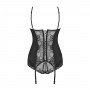 Image: OBSESSIVE HEARTINA CORSET AND PANTY BLACK on Prazer24 Sex Shop Online
