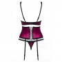 OBSESSIVE 861-SEG SET AND THONG BORDEAUX