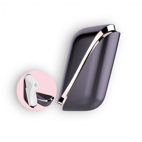 SATISFYER PRO TRAVELER CLITORIAL STIMULATOR WITH VIBRATION AND USB CHARGER